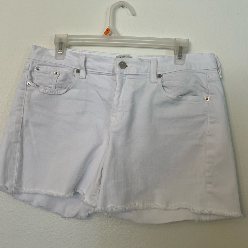 J. Crew white denim shorts